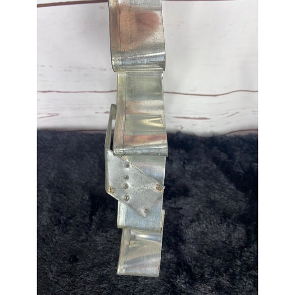 Vintage Primitive CHRISTMAS TREE Giant 11" Jumbo COOKIE CUTTER Tin Patina Decor - Picture 5 of 7